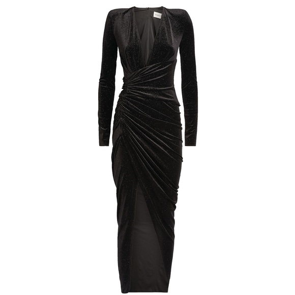 Alexandre Vauthier Glittered Velvet Gown - Picture 4 of 8